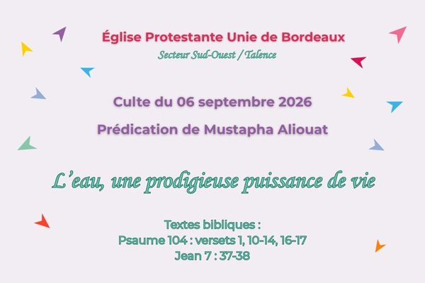 Visuel de présentation et de lien vers la prédication sur YouTube